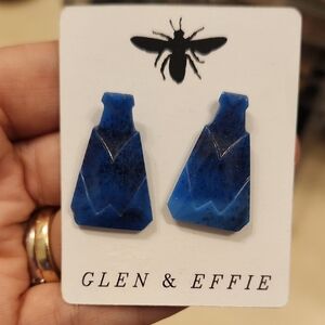 Glen & Effie Blue Geometric Earrings